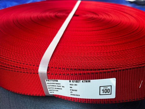 Webbing car seat belt 50m - car, red
