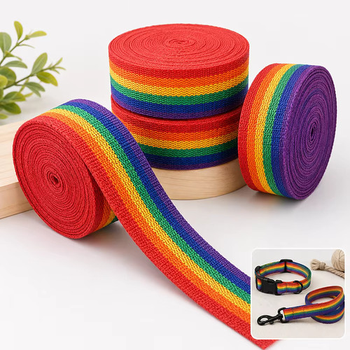 20m rainbow nylon webbing - nylon,